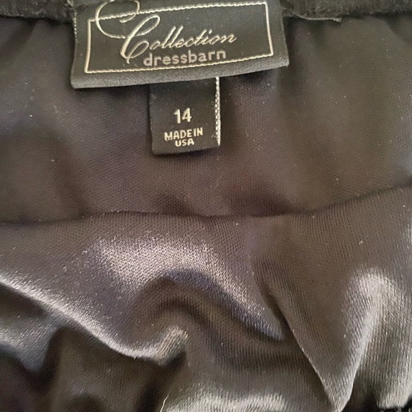 Chiffon Solid See Through Tiered Skirt;Black. 37” long size 14. - Picture 4 of 4